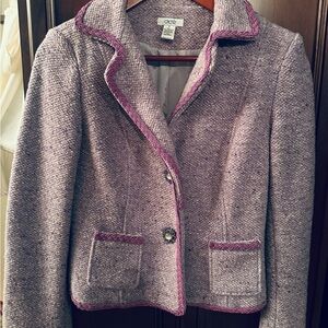 Cache Purple Blazer with Pink Trim